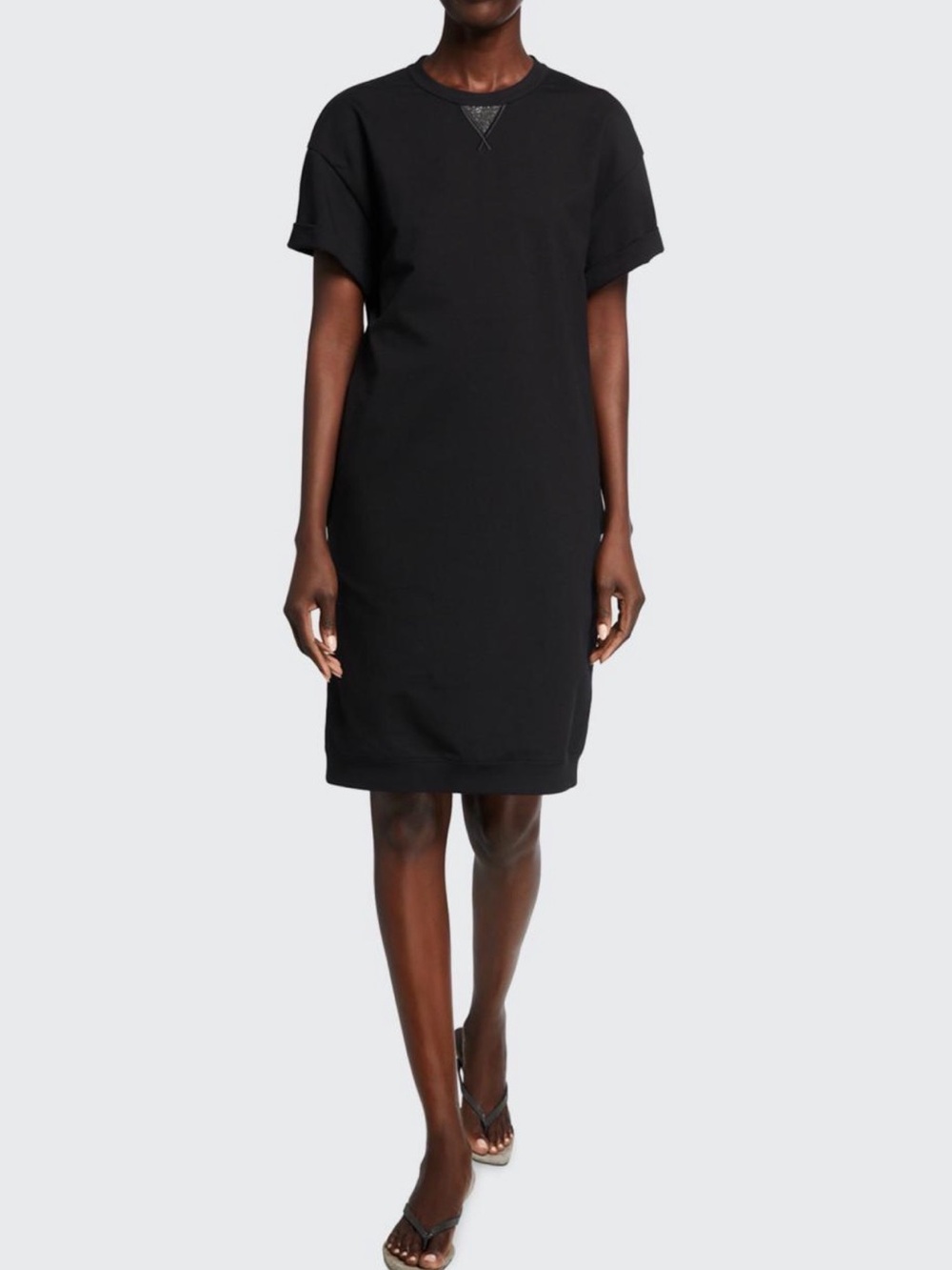 Brunello Cucinelli Slate T-shirt Dress with Pockets